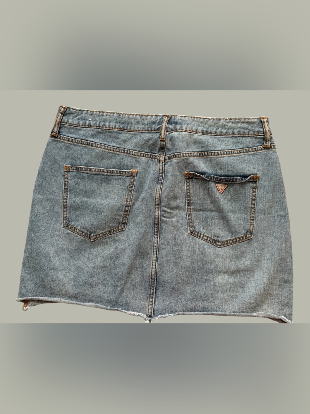 Guess Light Blue Distressed Denim Shorts with Studs - Picture 2 of 8